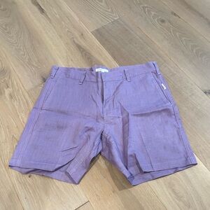Onia Men's Lavender Flat-Front Shorts